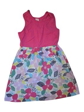Gymboree Pink Tank Dress with Multicolor Floral Skirt